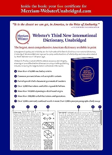 Webster's Third New International Dictionary, Unabridged - Largest, Most Comprehensive Printed American Dictionary by Merriam-Webster