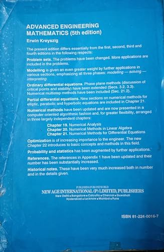 Advanced Engineering Mathematics, Fifth Edition by Erwin Kreyszig