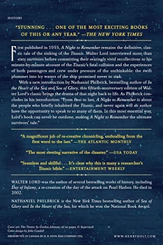 A Night to Remember: The Classic Account of the Final Hours of the Titanic (Holt Paperback) by Walter Lord
