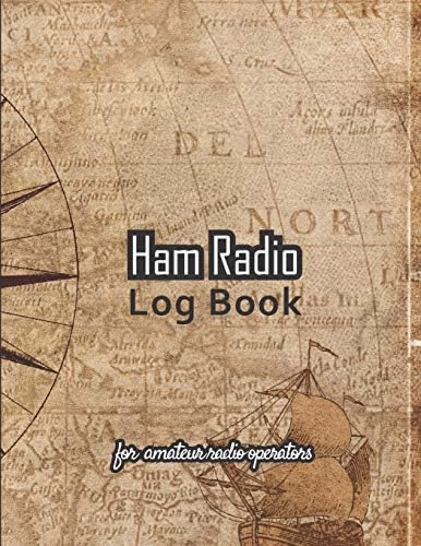Ham radio log book: Amateur radio log book | Amateur Radio Operator Station Log Book | Ham Radio Log Sheet | 111 pages, 8,5"x11" | Paperback | brown background vintage world map by My Ham Radio Log Book v2 v10 Editions
