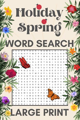 Holiday Spring Word Search Puzzles: A brain boost word search large print book for seniors and adults by M Fratta