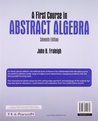 First Course in Abstract Algebra by John B. Fraleigh