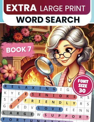Extra Large Print Word Search: Jumbo Word Search For Seniors & Adults | 50 Themed Puzzles With Very BIG Letters (30 Font Size) | Anti-Eye Strain Word ... Seniors - With Fun Facts And Jumbo Solutions) by Happytude Press