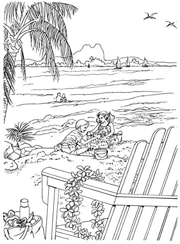 Creative Haven Seashore Scenes Coloring Book: Relax & Unwind with 31 Stress-Relieving Illustrations (Adult Coloring Books: Sea Life) by Dot Barlowe