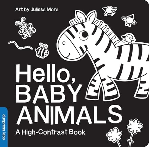 High Contrast Baby Book Set: 4 Board Books for Newborns by duopress labs