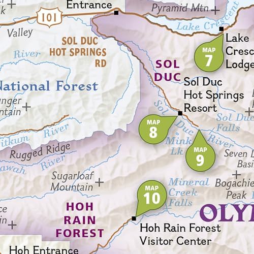Olympic National Park Day Hikes Map (National Geographic Topographic Map Guide, 1716) by National Geographic Maps