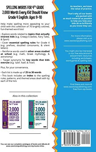 Spelling Words for 4th Grade: 2,000 Words Every Kid Should Know (Grade 4 English Ages 9-10) (2,000 Spelling Words (US Editions)) by STP Books