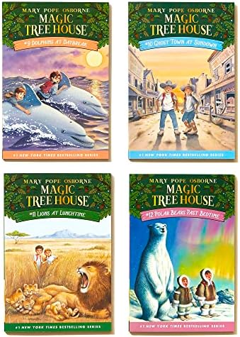 Magic Tree House Boxed Set, Books 9-12: Dolphins at Daybreak, Ghost Town at Sundown, Lions at Lunchtime, and Polar Bears Past Bedtime by Mary Pope Osborne