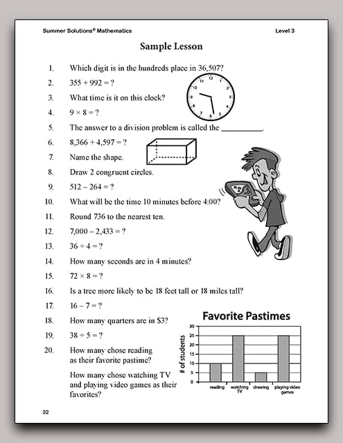Summer Solutions Math Workbook (Level 3) by SUMMER SOLUTIONS. MINUTES A DAY - MASTERY FOR A LIFETIME!