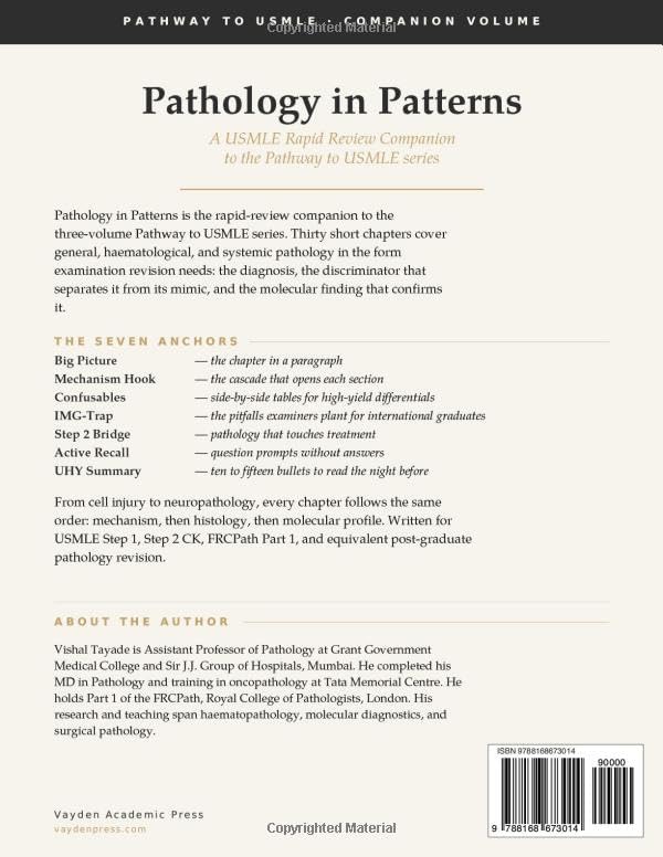 Pathology in Patterns: A USMLE Rapid Review Companion to the Pathway to USMLE Series by Vishal Tayade