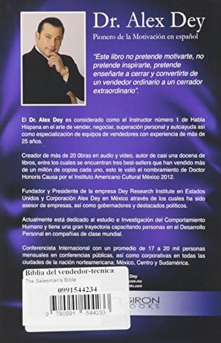 Biblia del Vendedor: Tecnicas Efectivas Para El Vendedor Competitivo (Spanish Edition) by Alex Dey