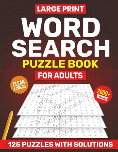 Large Print Word Search Puzzle Books for Adults: Easy to Read Word Search for Adults and Seniors to Keep the Mind Active and Sharp by CL Cor