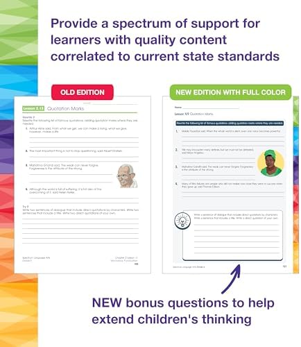 Spectrum Grade 6 Language Arts Workbook, ELA Middle School Books for Kids Ages 11-12 Covering Grammar, Vocabulary, Sentence Structure, Parts of Speech, and More, Classroom or Homeschool Curriculum by Spectrum