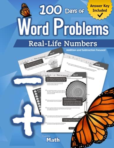 Humble Math – Word Problems: 2nd Grade / 3rd Grade (Ages 7-9) Addition and Subtraction Focused: Real-Life Numbers and Daily Practice Questions ... to make story problems fun for students. by Humble Math