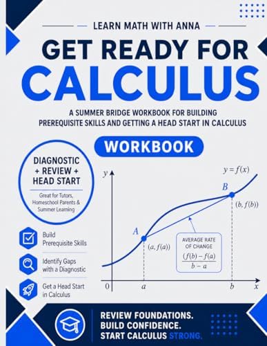 Get Ready for Calculus: A Summer Bridge Workbook: For Building Prerequisite Skills and Getting a Head Start in Calculus (Get Ready for Math Class) by Learn Math with Anna
