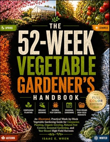 The 52-Week Vegetable Gardener’s Handbook: A Week-by-Week Vegetable Gardening Guide for Companion Planting, Organic Growing, Natural Pest Control, and Year-Round High-Yield Harvests by Isaac E. Wren