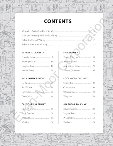 Evan-Moor Weekly Real-World Writing, Grades 1-2 Homeschooling & Classroom Resource, Reproducible Worksheets, Thank You Notes, Internet Search, Emails, ... Web Pages, Journal, Hands-on Activities by Evan-Moor Educational Publishers