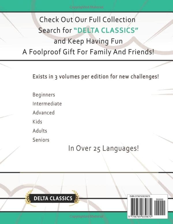 WORD SEARCH PUZZLES IN CHINESE FOR SENIORS - AWESOME! VOL.2 - DELTA CLASSICS (Delta Classics Word Searches) by DELTA CLASSICS