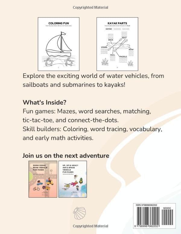 MAKING WAVES! WATER VEHICLE FUN PAGES: Activities for Little Sailors (Full Speed Ahead! Water, Air, Space, & Road Activities) by I. Curioso