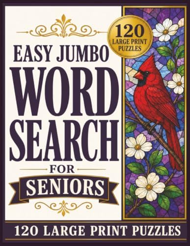Easy Jumbo Word Search for Seniors: 120 Easy Large Print Puzzles for Relaxation, Fun, and Screen-Free Entertainment with Solutions Included (Large Print Word Search Collection for Seniors) by Seneca Book Press