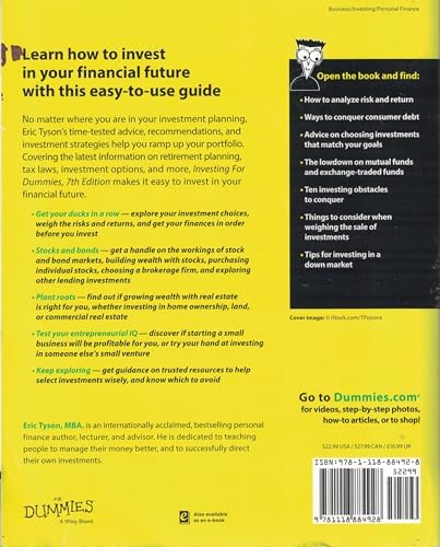 Investing For Dummies by Eric Tyson