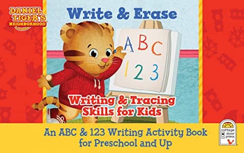 Daniel Tiger's Neighborhood Wipe Clean Writing & Tracing Workbook Skills for Preschool Kids Ages 3 - 5: Practice Pen Control, ABC's, Numbers, Handwriting, Wipe Off Pen Included by Scarlett Wing