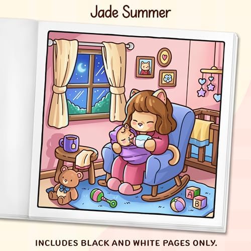 Cozy Moms: Cute Coloring Book for Adults and Teens with Adorable Characters and Heartwarming Family Moments for Relaxation by Jade Summer