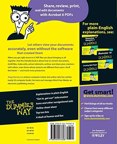 Adobe Acrobat 6 PDF For Dummies by Greg Harvey
