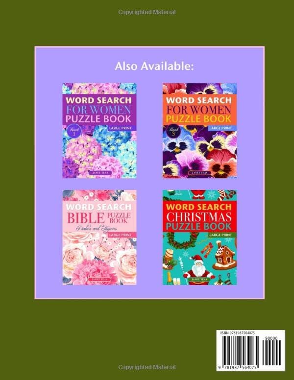 Word Search for Women Puzzle Book (Large Print): Book 2 (Word Search for Women Series) by Janet Teas