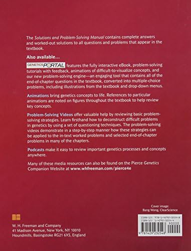 Solutions and Problem Solving Manual to Accompany Genetics: A Conceptual Approach, 4th Edition by Benjamin A. Pierce