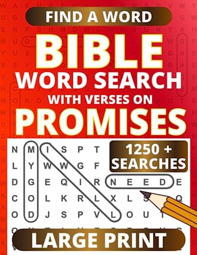 Large Print Bible Word Search – with Verses on Promises by Matthew Mark