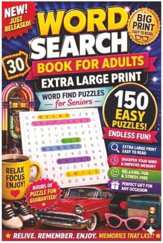 Easy Jumbo Word Search for Seniors: Extra-Large Print Puzzles for Relaxation, Focus, and Brain Health by Charles P Sherry Jr