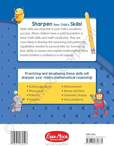 Evan-Moor Skill Sharpeners Math Workbook, Grade 2, Addition, Subtraction, Counting to 1000, Test Prep, Number Words, Geometry, Measurements, Data, Place Value, Tell Time, Metric System, Fun Activities by Evan-Moor Educational Publishers