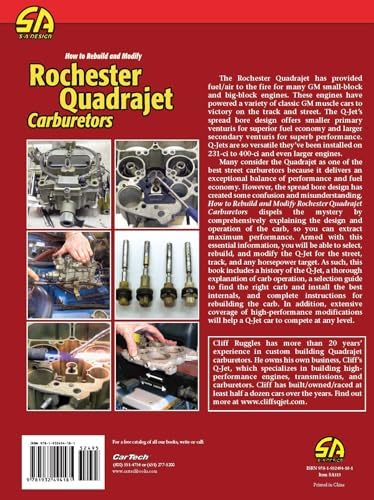 How to Rebuild & Modify Rochester Q Carb (S-a Design) by Cliff Ruggles
