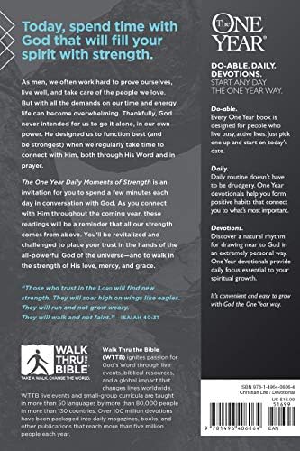 The One Year Daily Moments of Strength: Inspiration for Men by Walk Thru the Bible