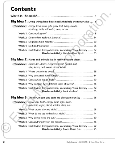 Evan-Moor Daily Science, Grade 1 Homeschooling and Classroom Resource Workbook, Printable Worksheets, Teaching Edition, Earth, Life, and Physical Science, Vocabulary, Test Prep, Hands-On Projects by Evan-Moor Educational Publishers