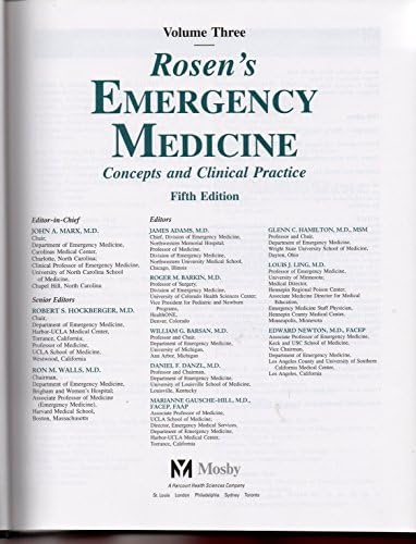 Rosen's Emergency Medicine: Concepts and Clinical Practice (3-Volume Set) by John Marx MD