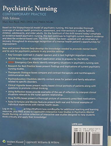 Psychiatric Nursing,: Contemporary Practice 5th Ed + by R.N. Boyd, Mary Ann, Ph.D.
