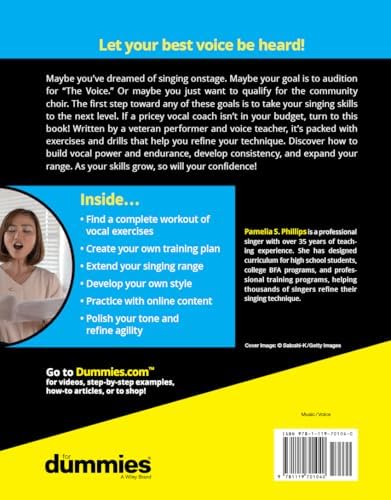 Singing Exercises For Dummies (For Dummies (Music)) by Pamelia S. Phillips