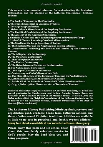 Historical Introductions to the Book of Concord by Friedrich Bente