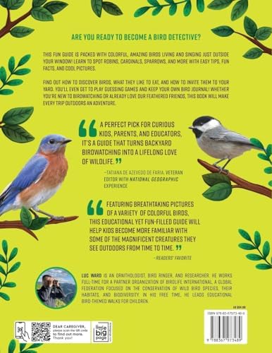 The Backyard Bird Watching Book for Kids: An Interactive Guide to Bird Watching — A Fun and Easy Way to Identify the Most Common Backyard Birds by Little Big Page