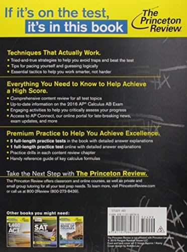Cracking the AP Calculus AB Exam 2016, Premium Edition (College Test Preparation) by Princeton Review