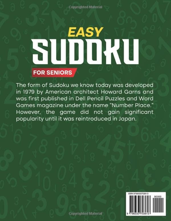 Easy Sudoku for Seniors: Large Print Brain Games to Boost Mental Memory and Keep an Active Mind - Perfect Puzzle Book for Beginners with Solutions by Arthur Gridley