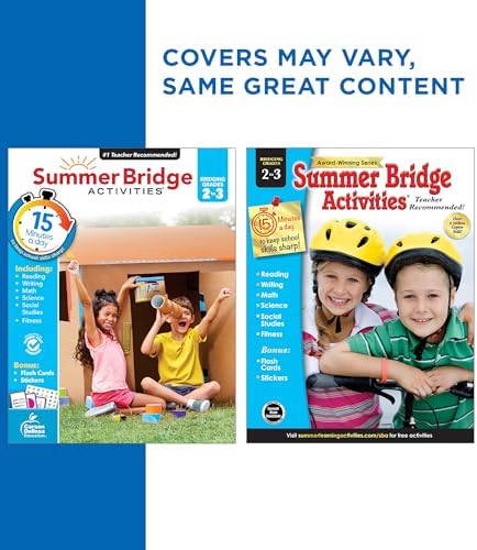 Summer Bridge Activities 2nd to 3rd Grade Workbooks, Activity Book with Math, Reading Comprehension, Science, Fitness, Social Studies, Writing Practice, and Flash Cards (Volume 4) by Summer Bridge Activities