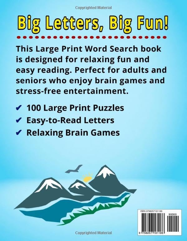 LARGE PRINT WORD SEARCH for Adults & Seniors Book 2: 4000 Words | 100 Easy-to-Read Puzzles | Jumbo Large Print Brain Games for Relaxation and Fun (BRAIN GAMES WORD SEARCH BOOK 1) by Balkar singh