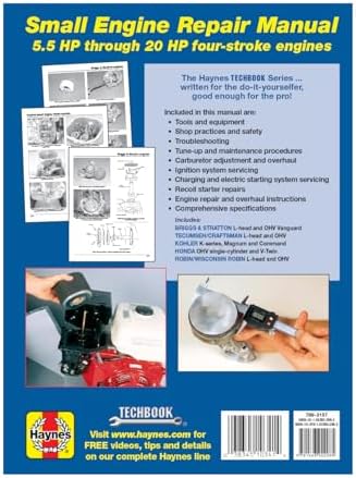 Small Engine Repair for 5.5HP thru 20HP Haynes Techbook by John Haynes