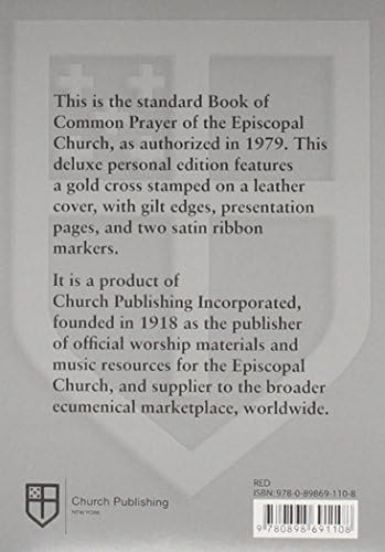 Book of Common Prayer Deluxe Personal Edition: Red Bonded Leather by Church Publishing Incorporated