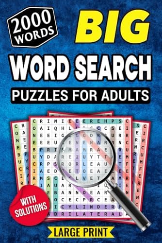 BIG Word Search Puzzles For Adults: 2000 Words - Large Print and Anti Eye Strain (With Full Solutions) by MULLER HOMA