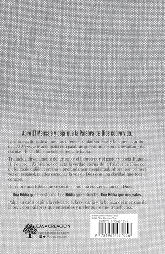 Biblia El Mensaje (Tapa dura, Gris Tela): La Biblia en un lenguaje claro y profundo (The Message) (Spanish Edition) by Eugene H. Peterson