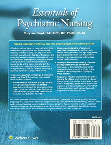 Essentials of Psychiatric Nursing: Contemporary Practice by Mary Ann Boyd PhD DNS RN PMHCNS-BC